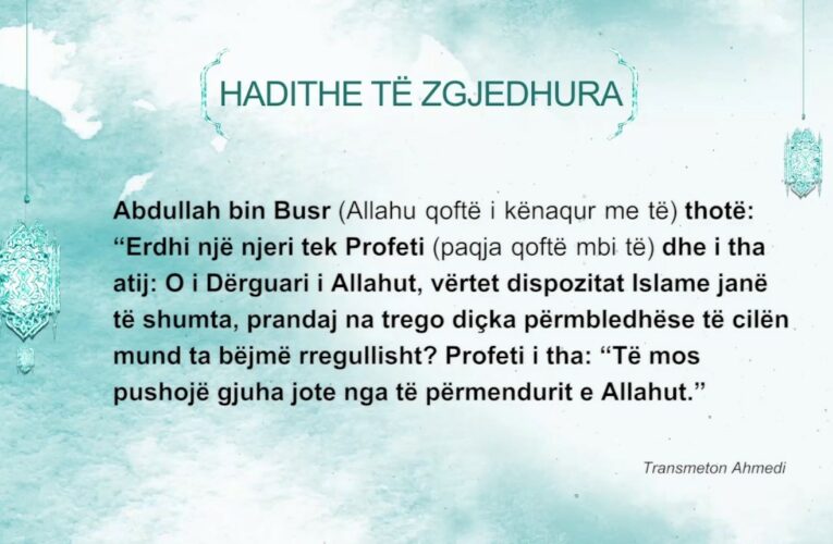 Hadithe – Dispozitat Islame.